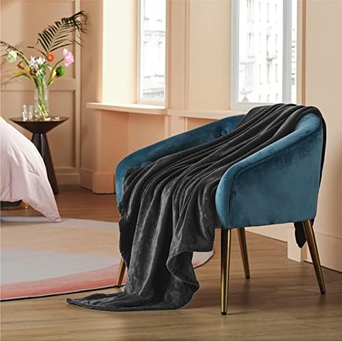 Bedsure GentleSoft Fleece Blanket Twin Size Dark Grey - 300GSM Lightweight Plush Fuzzy Cozy Soft Warm Blanket for Bed, Sofa, Couch, Travel, Camping, 60x80 inches - Image 6