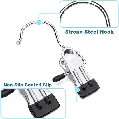 20 Pack Boot Hangers Closet Hanging Clips Laundry Hooks for Hats, Pants, Towel, Socks, Handbags, Bags, Underwear