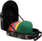 Lids Hat Travel Case – Baseball Cap Carrier for 6 Hats, Durable Camo Exterior with Black Interior, Storage with Handle & Adjustable Shoulder Strap, Hard Hat Organizer for Travel & Closet