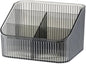 Makeup Organizer Cosmetics Storage Box, Large Capacity Make Up Brush Holder Organizer Vanity Accessories, Bathroom Countertops, Desk Storage Container, Cosmetic Display cases(Gray-L)