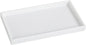 Bathroom Vanity Tray - 11'' Ceramic Rough-Textured Rectangle Countertop Tray, Heavy-Duty Perfume Organizer Plate, Jewelry Ring Tray, Kitchen Soap Dispenser Stone Trays, White