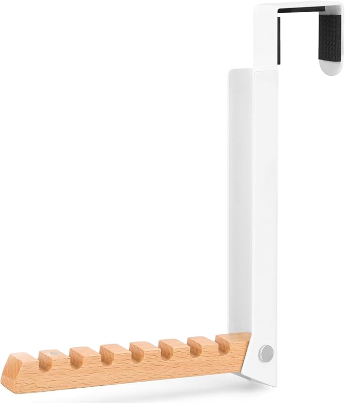 TERRA HOME Over The Door Coat Rack - Portable Foldable Laundry Hanger Dryer Rack - Ideal for Travel and Laundry Needs - Convenient Over The Door Hanger for Clothes and Laundry - 1PCS (White)