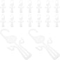 20pcs White Plastic Slipper Organizer Hooks Hanging Shoe Drying Rack Slippers Storage Holder for Retail Display and Home Closet Organization