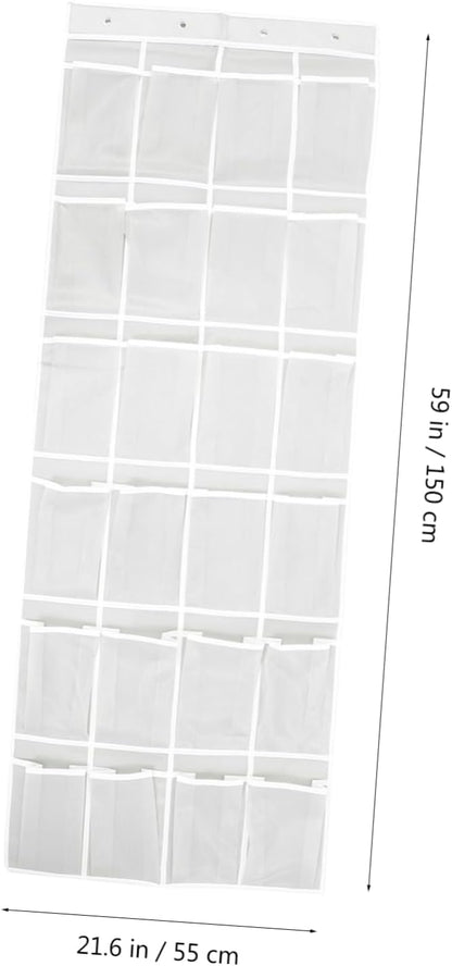 24-Cell Over-Door Hanging Storage Bag for Shoes Keys and Small Items Wall-Mounted Organizer Pouch Sturdy Fabric for Home Decoration and Organization