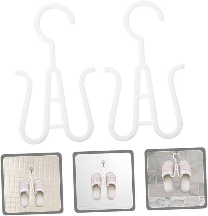 Ciieeo 20pcs Hanging Shoe Drying Rack with Large Hooks Multi-Functional Organizer for Slippers Sneakers and Heels Portable Space-Saving Shoe Hanger for Wardrobe Storage