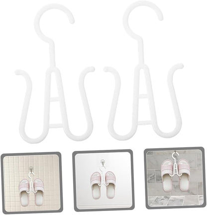 Ciieeo 20pcs Hanging Shoe Drying Rack with Large Hooks Multi-Functional Organizer for Slippers Sneakers and Heels Portable Space-Saving Shoe Hanger for Wardrobe Storage