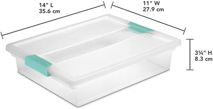 Sterilite 12 Pack Large Clip and 6 Pack Small Clip Plastic Storage Organizer Bins