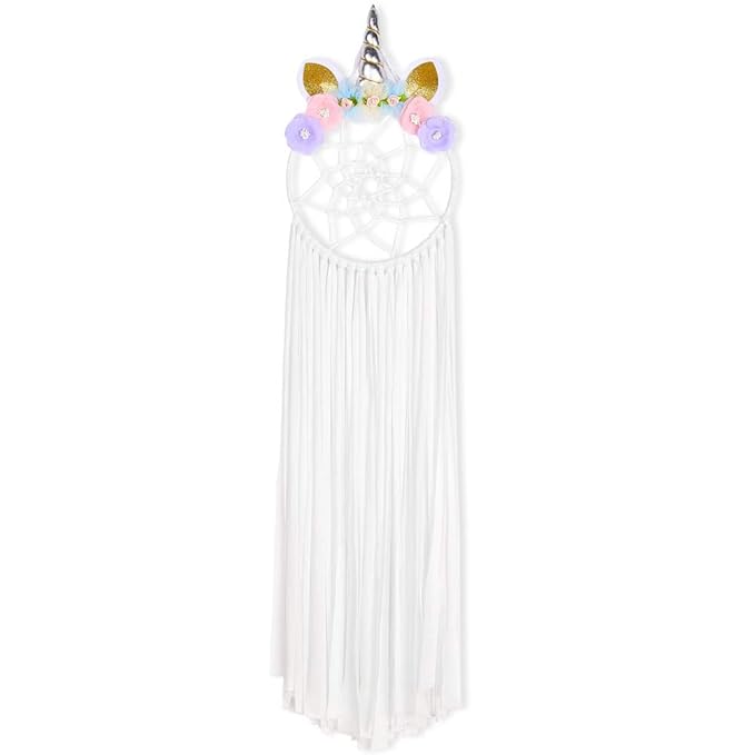 Unicorn Theme Hair Bows Holder,Flowers Headband Holder Hair Clips Organizer,Dream Catcher Wall Decor for Girls' Room,Hair Accessories Storage Hair Barrettes Organizer