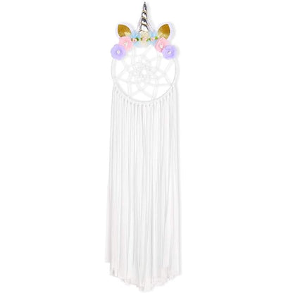 Unicorn Theme Hair Bows Holder,Flowers Headband Holder Hair Clips Organizer,Dream Catcher Wall Decor for Girls' Room,Hair Accessories Storage Hair Barrettes Organizer
