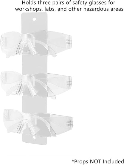 Marketing Holders Eyeglasses Holder White Acrylic Sunglasses Wall Mount Glasses Organizing Rack with Hanging Hardware 3 Tier Display Multi Pair Eyewear Reading Bifocals Frames Shades
