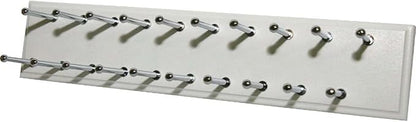 Easy Track Ra1200 Sliding Tie Rack, 20 Hook, White