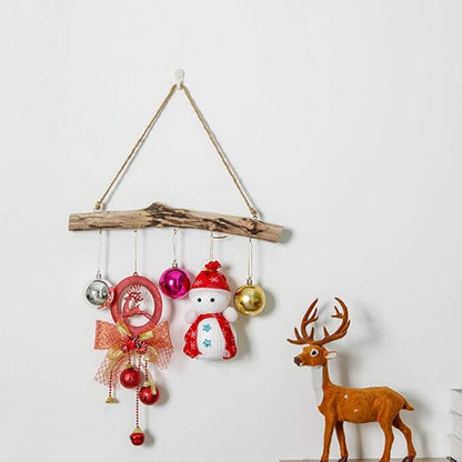 Vintage Driftwood Storage Hanging Rack Jewelry Door Hook Household Wall Holder Rack Crafts - Wooden Color
