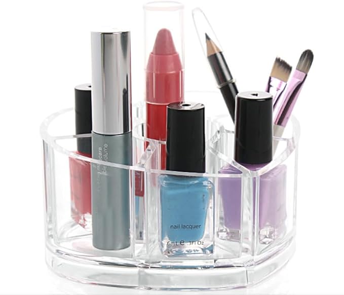 Kamay's Acrylic Makeup Brush Holder, Heart Shape Acrylic Cosmetic Organizer Can Be Used As Cosmetic Storage, Lip Tips Holder/Box SF-1057
