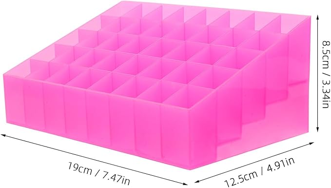 Cabilock 2pcs Slots Lipstick Storage Organizer Creative Cosmetic Holder for Home Shop Space-saving Makeup Desk Display for Lipsticks Jewelry Essentials