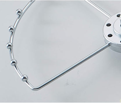 PeaceipUS Wardrobe 360° Rotating Hanger Cloakroom Corner Hanging Hanger Space Saving Round Metal Hanger