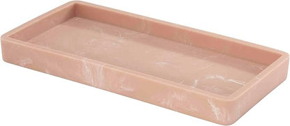 Nicole Miller - Vanity Tray, Resin Countertop Accessories, Dorm Room Essentials (Kendall Collection, Clay)