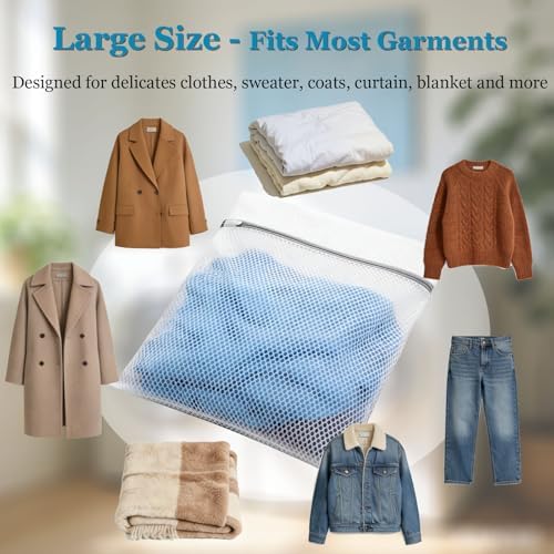 6 Pack XX-Large Mesh Laundry Bags for Delicates, 24 x 24 Inches - Image 5