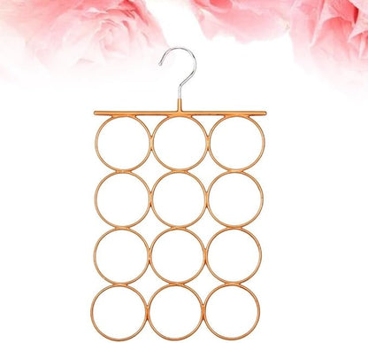 Unomor 1Pc Gold Scarf Tie Hanger Rack Slip Storage Organizer for Closet Space Saver for Ties and Scarves Multipurpose Clothes Hanger Wardrobe Display