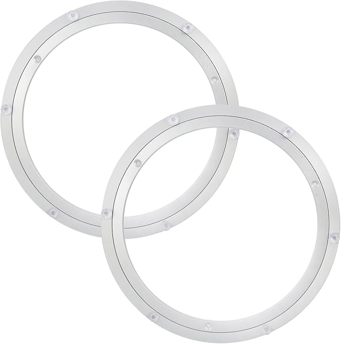 2 Pack 12 Inch Aluminium Alloy Turntable Bearing, Heavy Duty Swivel Turntable Lazy Susan for Round Dining Table, 12" Smooth Swivel Turntables for Lazy Susan Dining Table?Silver