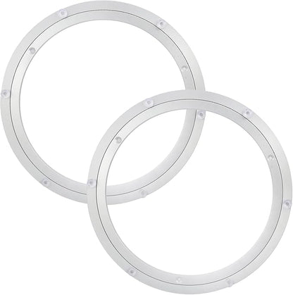 2 Pack 12 Inch Aluminium Alloy Turntable Bearing, Heavy Duty Swivel Turntable Lazy Susan for Round Dining Table, 12" Smooth Swivel Turntables for Lazy Susan Dining Table?Silver