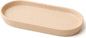 Matte Beige Ceramic Bathroom Tray for Countertop, Minimalist Vanity Organizer Dish for Perfume, Jewelry & Soap, Oval Decorative Tray for Bathroom Sink, Dresser, Coffee Bar or Kitchen Counter