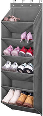 Over The Door Shoe Organizer with Large Deep Pockets Door Shoe Rack for Narrow Door Hanging Multifunction Shoe Holder for Dorm Closet Door