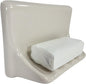 Beige Bone Almond Ceramic Soap Dish Shower Tray Tile in Installation Vintage Mid Century Modern Retro