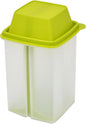 Home-X Pickle Container with Strainer - BPA Free Jalapeno Container for Mess-Free Storage of Condiment Food - Pickle Holder with Easy to Open Lid Design (Green)