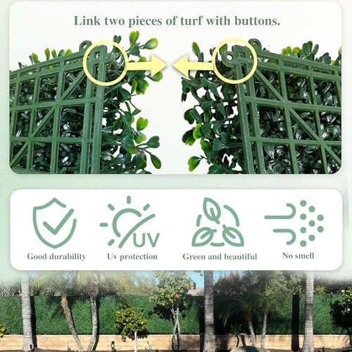ODTORY Artificial Grass Wall Greenery Backdrop, 10X10 in 6P (4.2 sqft) - Image 4