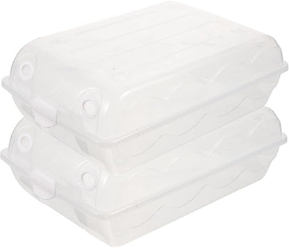 SOLUSTRE 2pcs Thicken Plastic Shoe Storage Box Decorative Box Stackable for Men Women Style