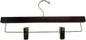 NAHANCO 14” Flat Wooden Skirt/Pant Hanger with Gold Hardware, Walnut (Pack of 100)