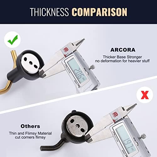 ARCORA Brushed and Gold Towel Hooks, SUS 304 Stainless Steel Bath Robe Hook - Image 5