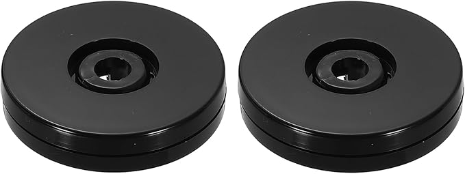 uxcell 2Pack Acrylic Lazy Susan Turntable, 2" Spinner Lazy Susan Turntable Organizer, Acrylic Ball Bearing Rotating Tray for Pantry Spice Rack Decorating, Black