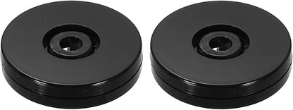 uxcell 2Pack Acrylic Lazy Susan Turntable, 2" Spinner Lazy Susan Turntable Organizer, Acrylic Ball Bearing Rotating Tray for Pantry Spice Rack Decorating, Black