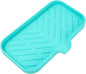 MicoYang Silicone Bathroom Soap Dishes with Drain Spout-Bathroom and Kitchen Sink Organizer,Sponge Holder,Dish Soap Tray,Perfect for Dispenser,Scrubber,Bottle,Cup on Sink or Counter-Mint 9.6"×5.3"