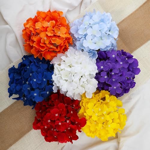 Fake White Hydrangea Artificial Flowers - Faux Silk Hydrangeas Flowers Heads with Stems Real Touch for Home Wedding Party Table Decor (White,Pack of 10) - Image 6