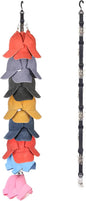 Hat Rack for Baseball Caps Organizer Hat Holder for Closet Hook, Wall and Door 24 Large Clips Cap Storage for Hanging Ball Caps Winter Beanie & Accessories 1 Pack