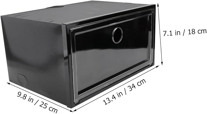 Capacity Side Opening Plastic Shoe Storage Box Stackable Organizer for Home Dust Design for Sneakers and Seasonal Footwear
