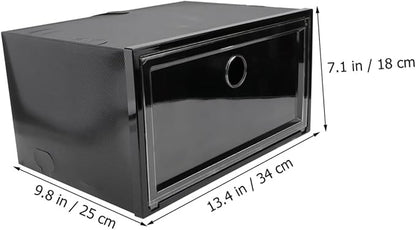 Capacity Side Opening Plastic Shoe Storage Box Stackable Organizer for Home Dust Design for Sneakers and Seasonal Footwear