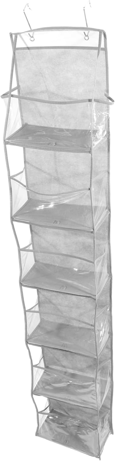Over the Door Storage Organizer with Clear Pockets Hanging Storage Pouch for Shoes Bags Space Saving for Home Organization and Decluttering