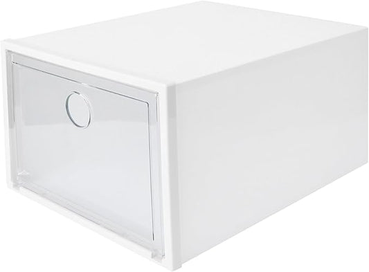 Ipetboom Stackable Plastic Shoe Storage Box Transparent Dustproof Organizer with Large Capacity for Home Shoe Protection and Space Saving