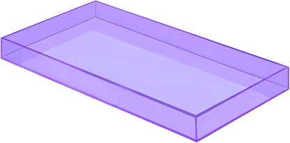 ROYALITA Acrylic Tray Bathroom Tray for Countertop, Guest Towel Holder Tray for Napkin Perfume Jewelry Makeup, Vanity Trays for Soap Dispenser, Aromatherapy, Cup & Candle, Purple