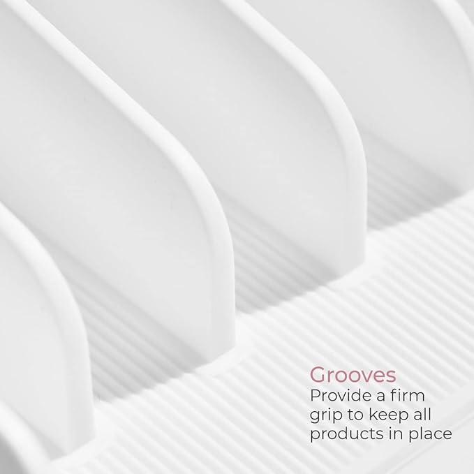 iDesign The Sarah Tanno Collection Silicone Makeup Palette Holder and Cosmetic Organizer, White