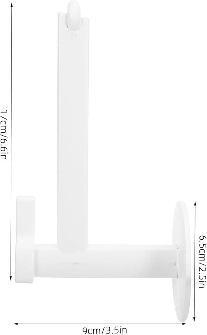 Operitacx 4pcs Wall-Mounted Scale Holder 5.1'' - 8.7'' Most with Adhesive, Pot Lid Organizer for Cabinet Door, Space-Saving Bathroom Bedroom Wall Organizer White