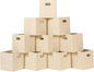Fabric Cloth Storage Bins,Fabric Cube Organizer with Dual Handles Foldable Cube Storage Baskets for Home Bedroom Storage,Set of 10,(Creamy-White)