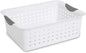 Sterilite Medium Ultra Basket, Closet Organizer Bin, Cabinets, Pantry, Shelving and Countertop Space, Open Container, White, 1-Pack