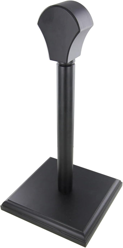 Armory Replicas™ Handmade Wooden Hat and Helmet Stand - 16-Inch Display Rack for Wigs, Hats, Sports Headgear & Medieval Helmets - Sleek Black Sheesham Finish - Stylish Table or Shelf Decor