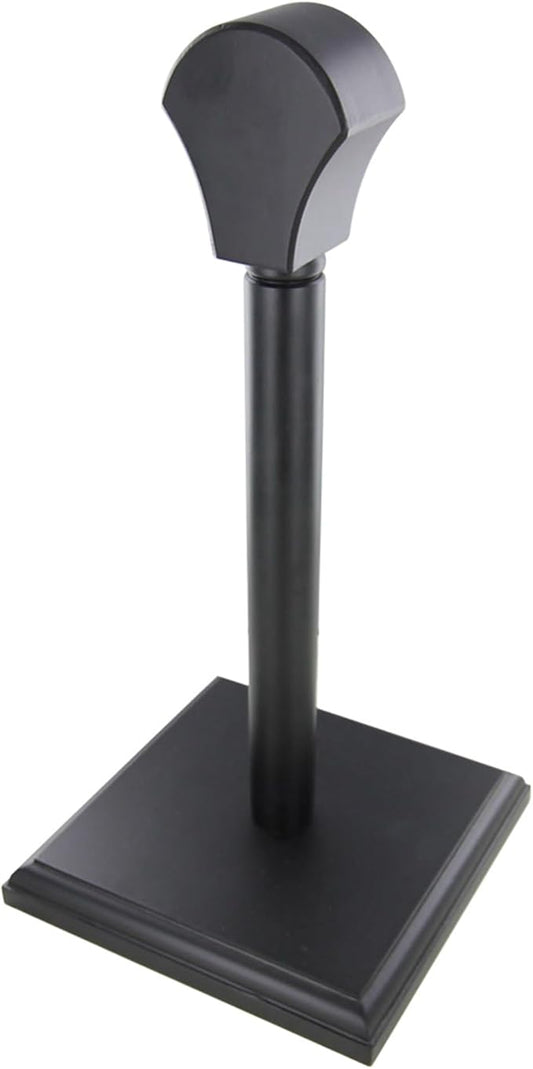 Armory Replicas™ Handmade Wooden Hat and Helmet Stand - 16-Inch Display Rack for Wigs, Hats, Sports Headgear & Medieval Helmets - Sleek Black Sheesham Finish - Stylish Table or Shelf Decor