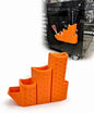ZipStation Pro Zip Tie Organizer – 3 Tier Holder with Cutter Slot & Pen Storage – Magnetic Toolbox Organizer (Orange)