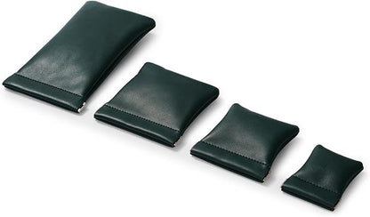 PU Leather Jewelry Travel Pouch Bag Leather Sunglasses Pouch Christmas,Wedding Party Favor Gift Bag(Dark Green)